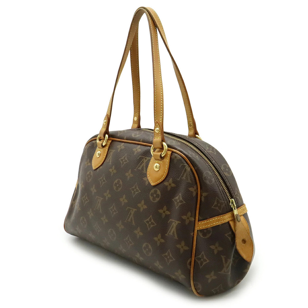 Louis Vuitton Hobo Montorgueil Handbag Bag Monogram Shoulder Boston Brown
